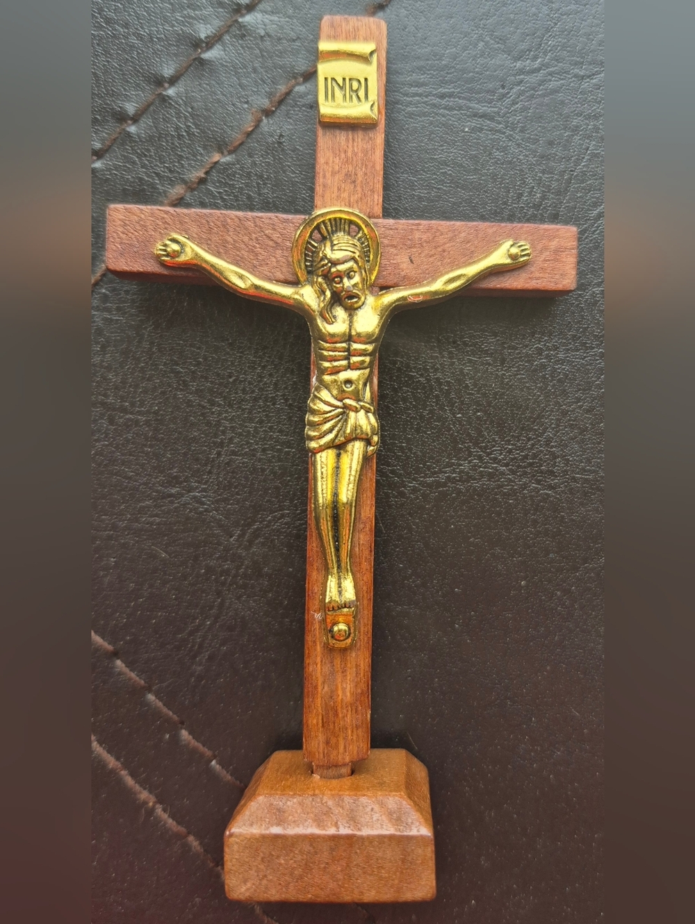 Vtg Sacred Heart Southern Missions Wood Crusifix Catholic Cross Jesus Christ 4"